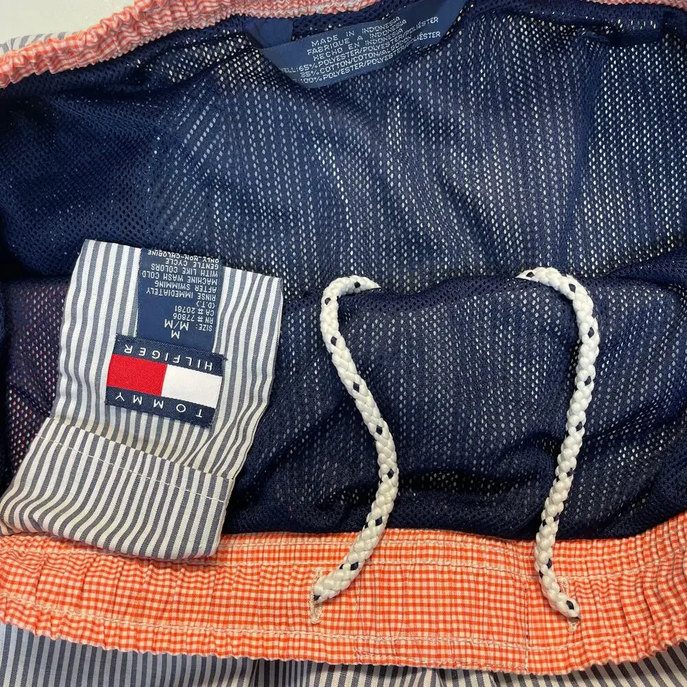 Tommy Hilfiger Striped Swim Trunks‎ Men's Size M Board Shorts Beachwear